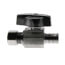 1/2" PEX Crimp x 3/8" OD Comp 1/4 Turn Supply Straight Stop (Chrome Plated)