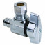 1/2" PEX Crimp x 3/8" OD Comp 1/4 Turn Supply Angle Stop (Chrome Plated)
