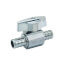 1/2" PEX Crimp x 1/2" PEX Crimp 1/4 Turn Supply Straight Stop (Chrome Plated)