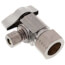 1/2" Nom Compr (5/8" OD) x 1/4" OD Compr. 1/4 Turn Angle Ball Stop, Lead Free (Chrome Plated)