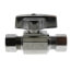 1/4" Nom Compression (3/8" OD) x 3/8" OD Compression 1/4-Turn Straight Ball Stop Valve, Lead Free (Chrome)