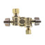 1/2" Nom Compression (5/8" OD) x 3/8" OD Compression x 1/4" OD Compression Angle Supply Stop Lead Free (Rough Brass)