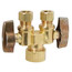 1/2" Nom Compression (5/8" OD) x 3/8" OD Compression x 3/8" OD Compression Straight Supply Stop (Rough Brass)