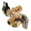 1/2" Nom Compression (5/8" OD) x 3/8" OD Compression x 3/8" OD Compression Angle Supply Stop Lead Free (Rough Brass)