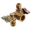 1/2" Nom Compression (5/8" OD) x 3/8" OD Compression x 3/8" OD Compression Angle Supply Stop Lead Free (Rough Brass)