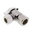 1/2" Nom Compression (5/8" OD) x 1/2" OD Compression 1/4-Turn Angle Ball Stop Valve, Lead Free (Chrome)
