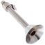 1/2" Nom. Sweat x 3/8" OD Comp. 1/4-Turn Straight Ball Stop Valve w/ Escutcheon, Lead Free (Chrome)