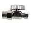 1/2" Nominal CPVC x 3/8" OD Compression 1/4-Turn Straight Ball Stop Valve, Lead Free (Chrome)