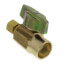 1/2" Nominal Sweat x 1/4" OD Compression 1/4-Turn Straight Ball Stop Valve, Lead Free (Rough Brass)