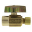 1/2" Nominal Sweat x 1/4" OD Compression 1/4-Turn Straight Ball Stop Valve, Lead Free (Rough Brass)