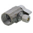 1/2" FIP x 1/4" OD Compression 1/4-Turn Angle Ball Stop Valve, Lead Free (Chrome)
