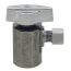 1/2" FIP x 1/4" OD Compression 1/4-Turn Angle Ball Stop Valve, Lead Free (Chrome)
