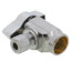 1/2" Nominal Sweat x 1/4" OD Compression 1/4-Turn Angle Ball Stop Valve, Lead Free (Chrome)