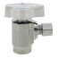 1/2" Nominal Sweat x 1/4" OD Compression 1/4-Turn Angle Ball Stop Valve, Lead Free (Chrome)