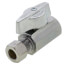 3/8" FIP x 3/8" OD Compression 1/4-Turn Straight Ball Stop Valve, Lead Free (Chrome)