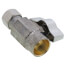 1/2" Nom. Sweat x 3/8" O.D. Compr. Straight Stop Valve, 1/4-Turn, Lead Free (Chrome)