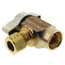 1/2" Nominal Sweat x 3/8" OD Compression 1/4-Turn Angle Ball Stop Valve, Lead Free (Rough Brass)