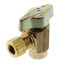 1/2" Nominal Sweat x 3/8" OD Compression 1/4-Turn Angle Ball Stop Valve, Lead Free (Rough Brass)