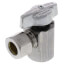 1/2" FIP x 1/2" OD Compression 1/4-Turn Angle Ball Stop Valve, Lead Free (Chrome)