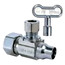 1/2" Nom Compression x 1/2" OD Compression 1/4-Turn Angle Stop Valve, Lead Free (Chrome)
