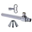 1/2" Nom. Sweat x 3/8" OD Comp 1/4-Turn Faucet Angle Ball Stop Valve, Lead Free (Chrome)