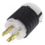 Turnlok Industrial Grade Plug, 30A, NEMA L14-30P - Black/White (125V)