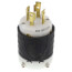 Turnlok Industrial Grade Plug, 30A, NEMA L14-30P - Black/White (125V)