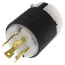Turnlok Industrial Grade Plug, 30A, NEMA L15-30P, Black/White (250V)