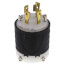 Turnlok Industrial Grade Plug, 30A, NEMA L15-30P, Black/White (250V)