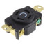 Turnlok Single Locking Receptacle, 30A, 2 Pole, NEMA L15-30R - Black (250V)
