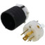 Turnlok Industrial Grade Plug, 20A, NEMA L16-20P - Black/White (480V)
