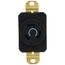 Turnlok Single Locking Receptacle, 20A, 2 Pole, NEMA L6-20R - Black (250V)
