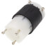 Turnlok Industrial Grade Connector, 30A, NEMA L6-30R - Black/White (250V)