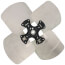 16" CW 4-Blade Fan Blade w/ 1/2" Bore (32° Pitch), LA01AA014