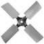 30" CW 4-Blade Heavy Duty Steel Fan Blade w/ 5/8" Bore (24° Pitch), LA04AA299