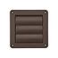 4" Brown Plastic Louvered Vent
