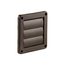 4" Brown Plastic Louvered Vent