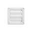 3" White Plastic Louvered Vent