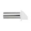 3" White Plastic Preferred Hood Wall Vent w/ Tail Pipe