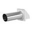 3" White Plastic Preferred Hood Wall Vent w/ Tail Pipe