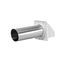4" White Plastic Wall Exhaust Hood Dryer Vent with Damper, Screen and 11" Pipe