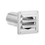 3" White Plastic Louvered Replacement Wall Vent w/ Tail Pipe