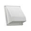 7" White Plastic Wall Vent w/ Removable Screen