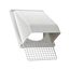 7" White Plastic Wall Vent w/ Removable Screen