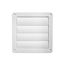 5" White Plastic Louvered Vent