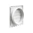 7" White Plastic Louvered Wall Vent