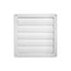 7" White Plastic Louvered Wall Vent
