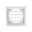 7" White Plastic Louvered Wall Vent