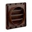 6" Louvered Air Intake Vent (Brown)