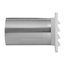 6" White Plastic Louvered Air Intake Vent w/ Tail Pipe